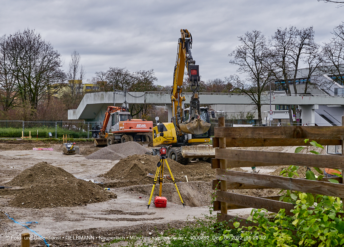 02.12.2022 - Baustelle an der Quiddestraße Haus für Kinder in Neuperlach